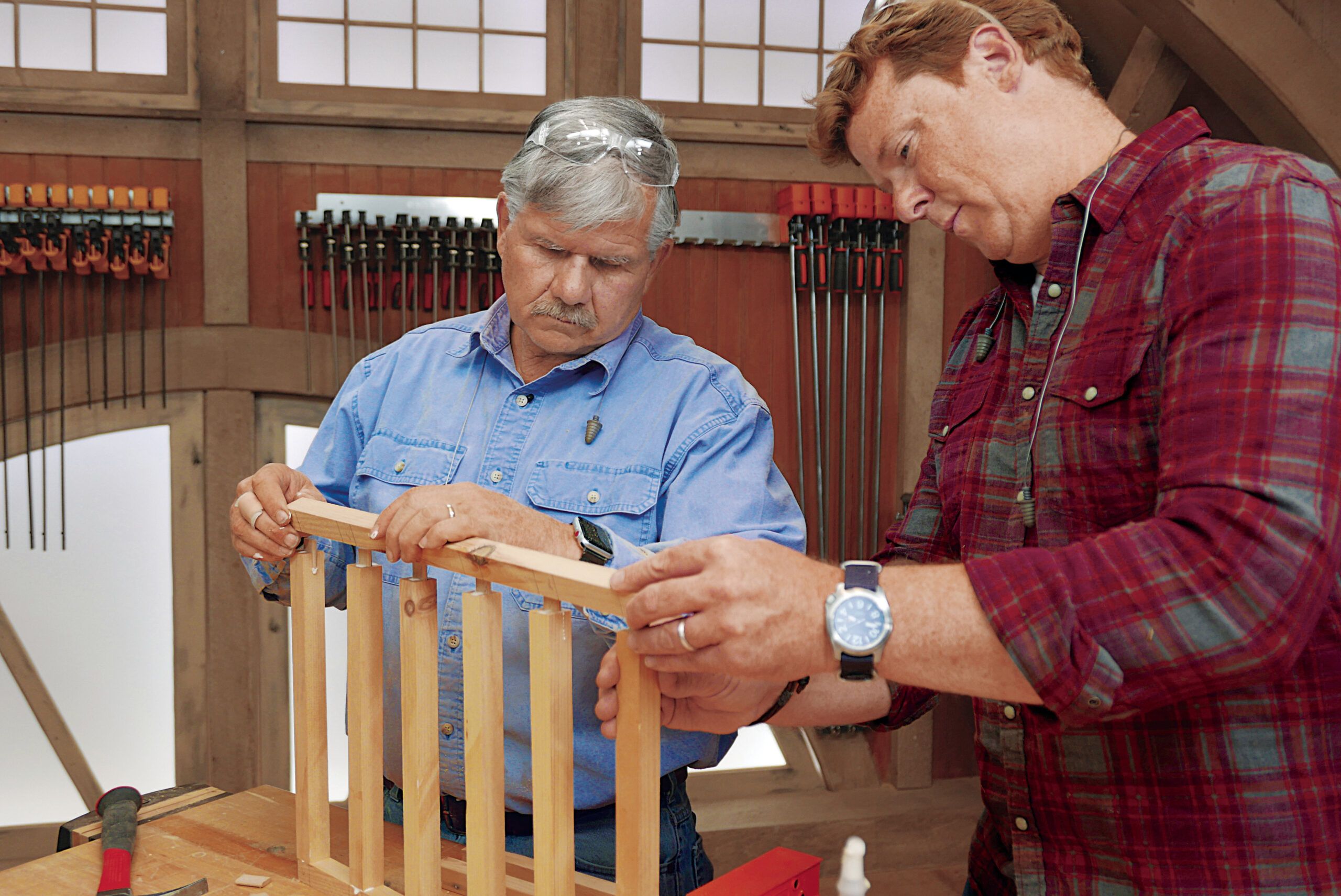 Tom Silva making bottle racks