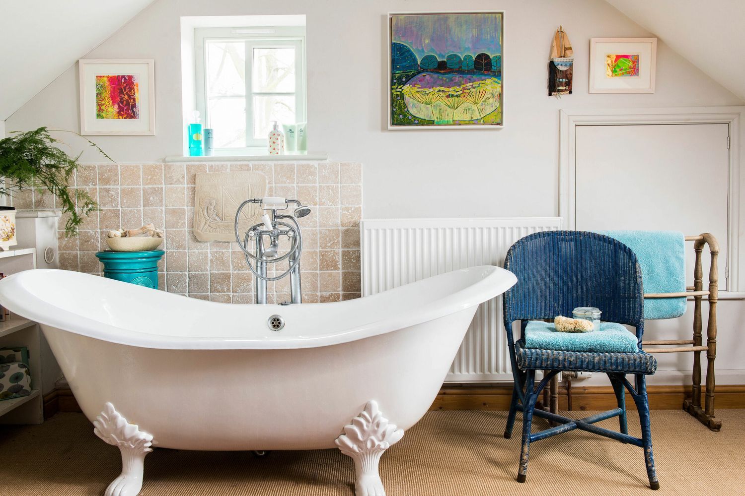 a clawfoot bathtub after chips have been repaired
