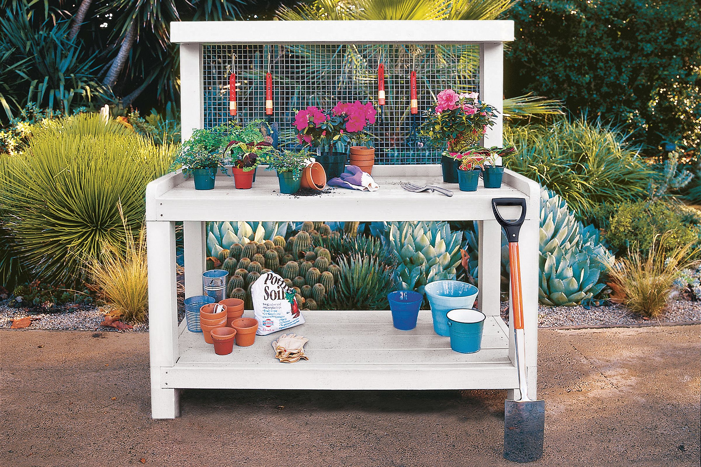 a potting bench