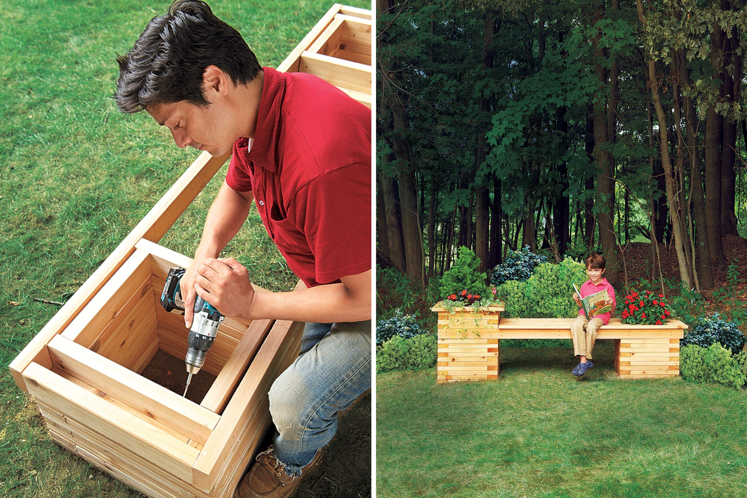 building a bench for the backyard