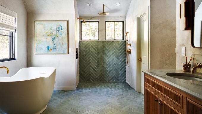 a full bathroom featuring a shower and bath