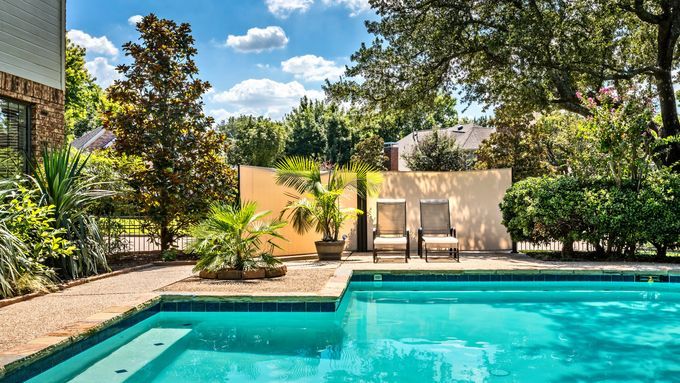 Backyard swimming pool