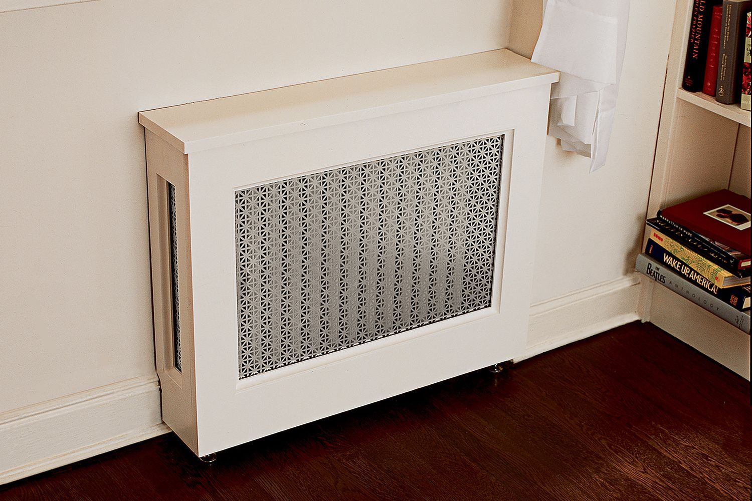 Image of a DIY radiator cover cabinet
