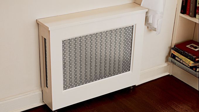 Image of a DIY radiator cover cabinet