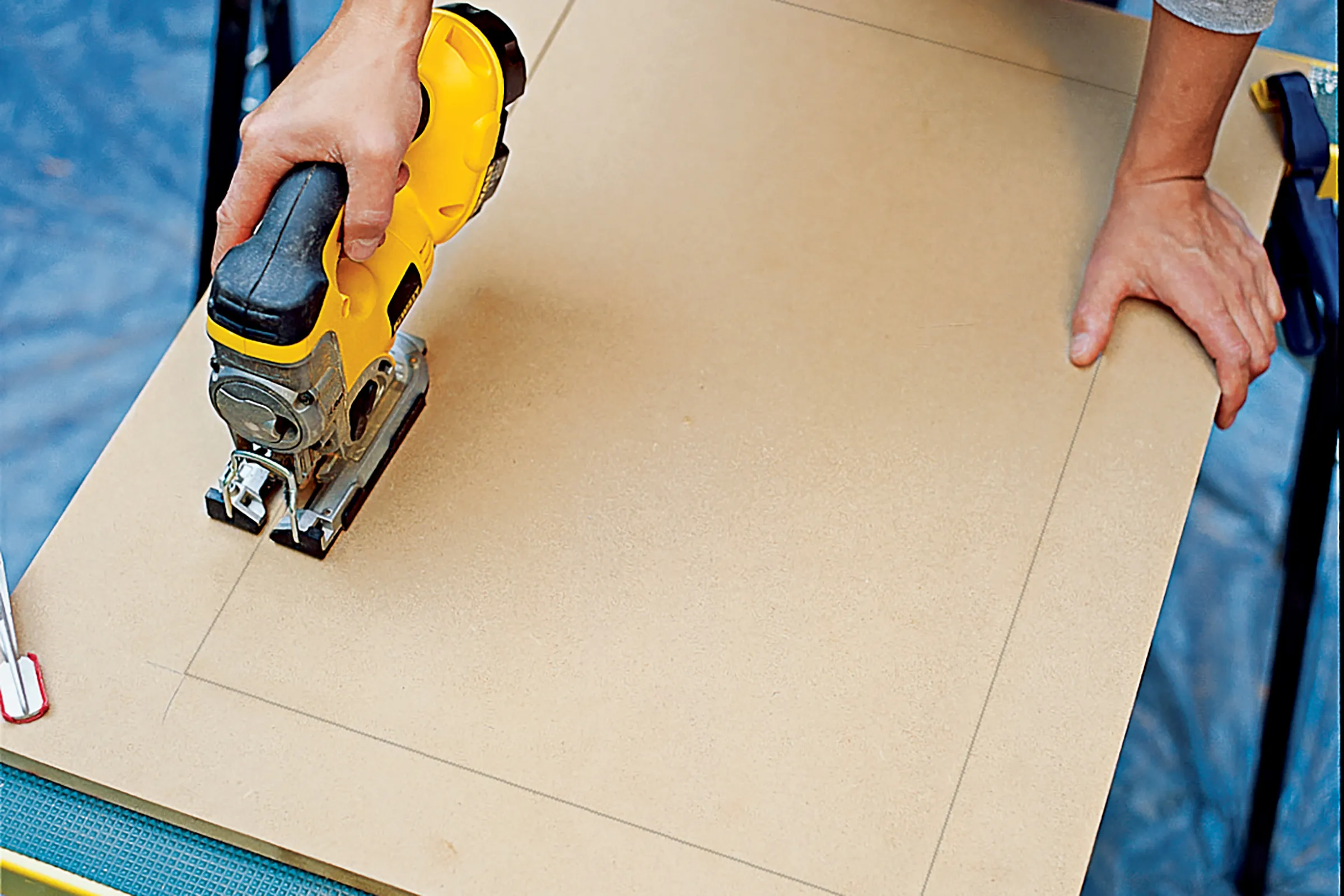 Image of step 1 of the DIY Radiator Cover Cabinet project, which involves cutting the cover pieces