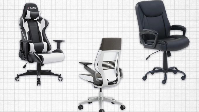 three office chairs