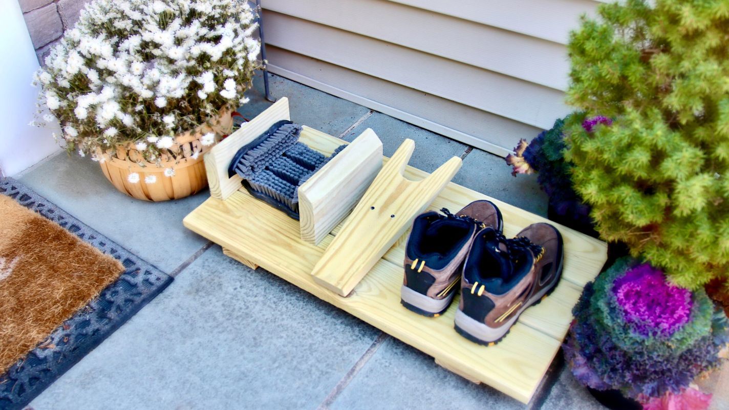 DIY boot washing station