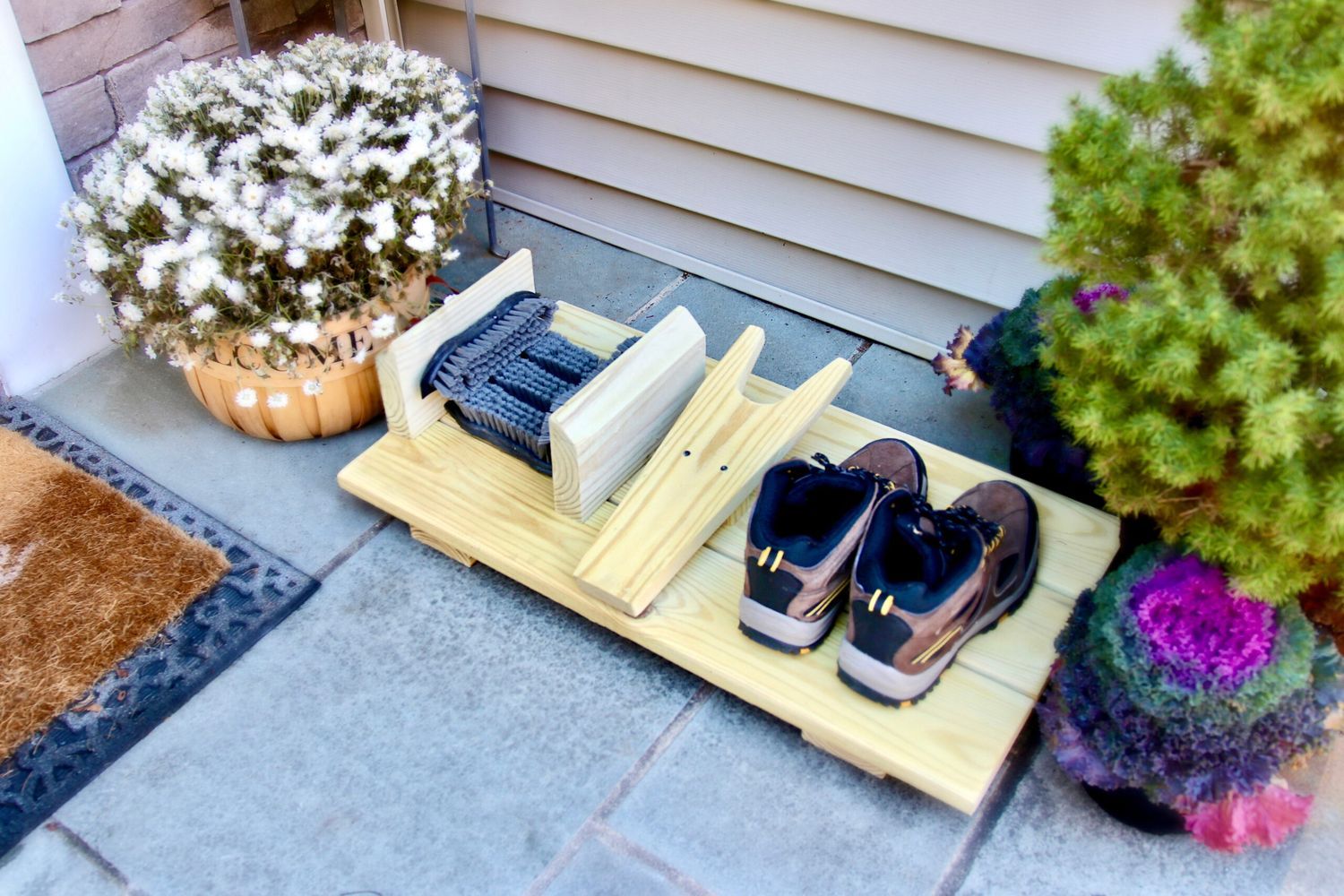 DIY boot washing station