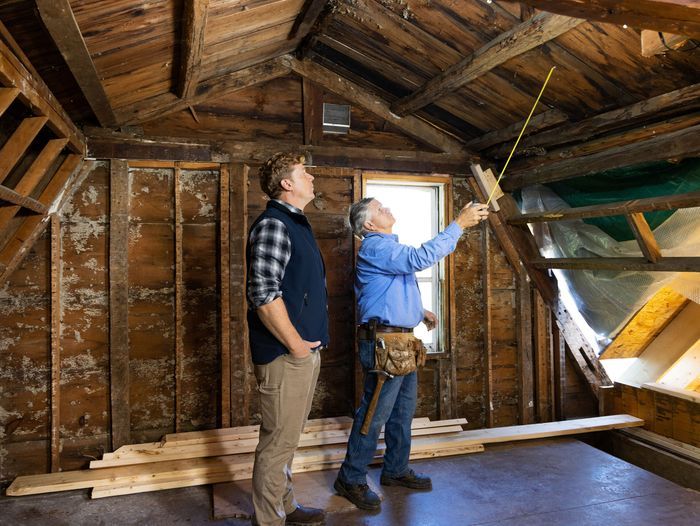 Kevin and Tom measure space in an attic