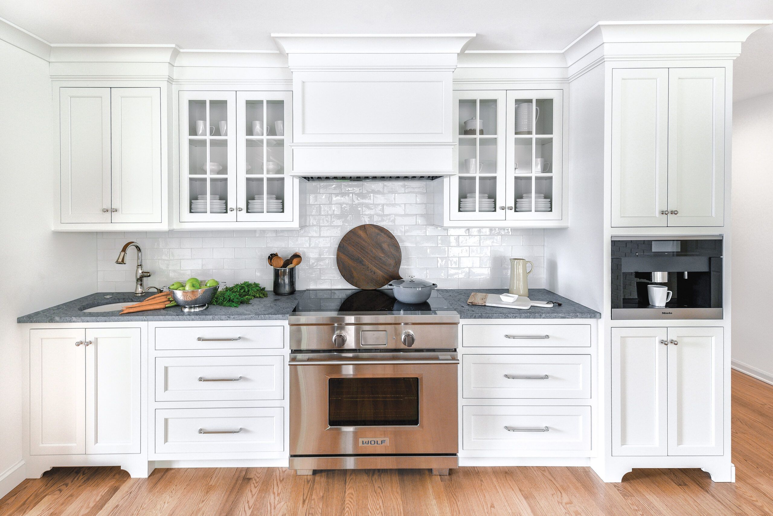 Kitchen with an induction range