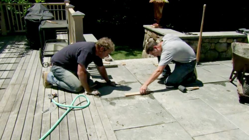 S9 E9: Roger Cook repairs an uneven bluestone patio