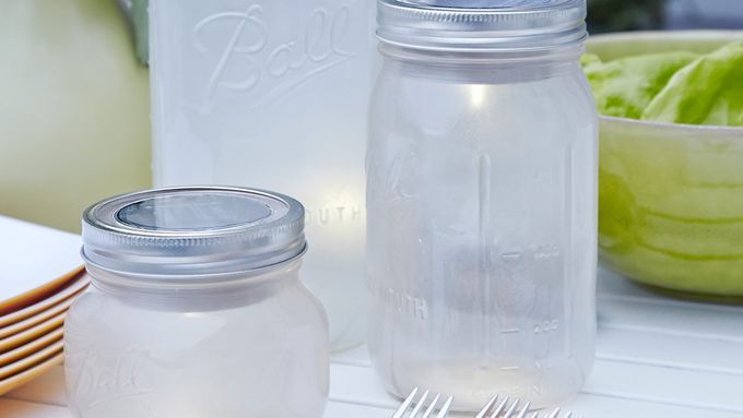 Mason jars with lights