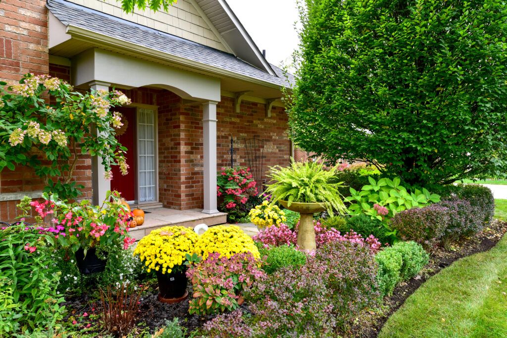 gardens, neighborhood, front of home