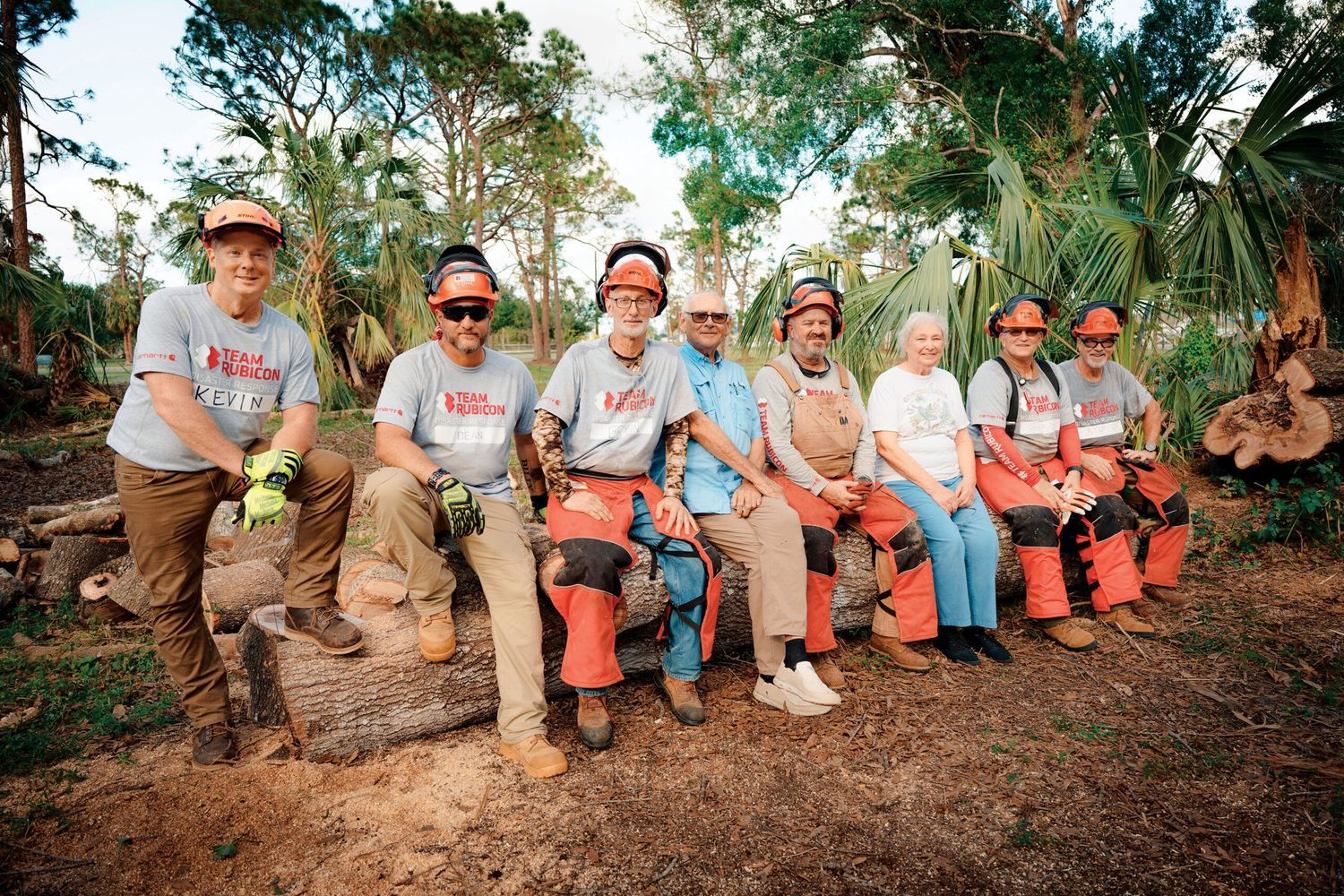 At my first op in Fort Myers, FL, I learned the ropes alongside five other Greyshirts as we cleared tree debris. The payoff: seeing how our progress buoyed the homeowners’ spirits.