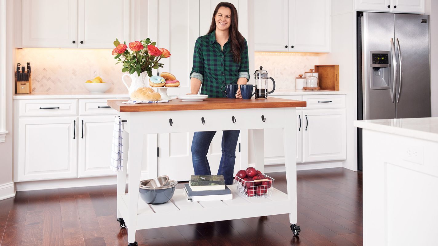 Jenn Largesse of House One builds a mobile kitchen cart