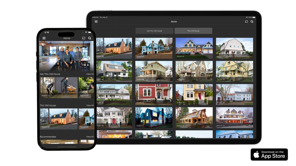 This Old House streaming app on iPhone and iPad