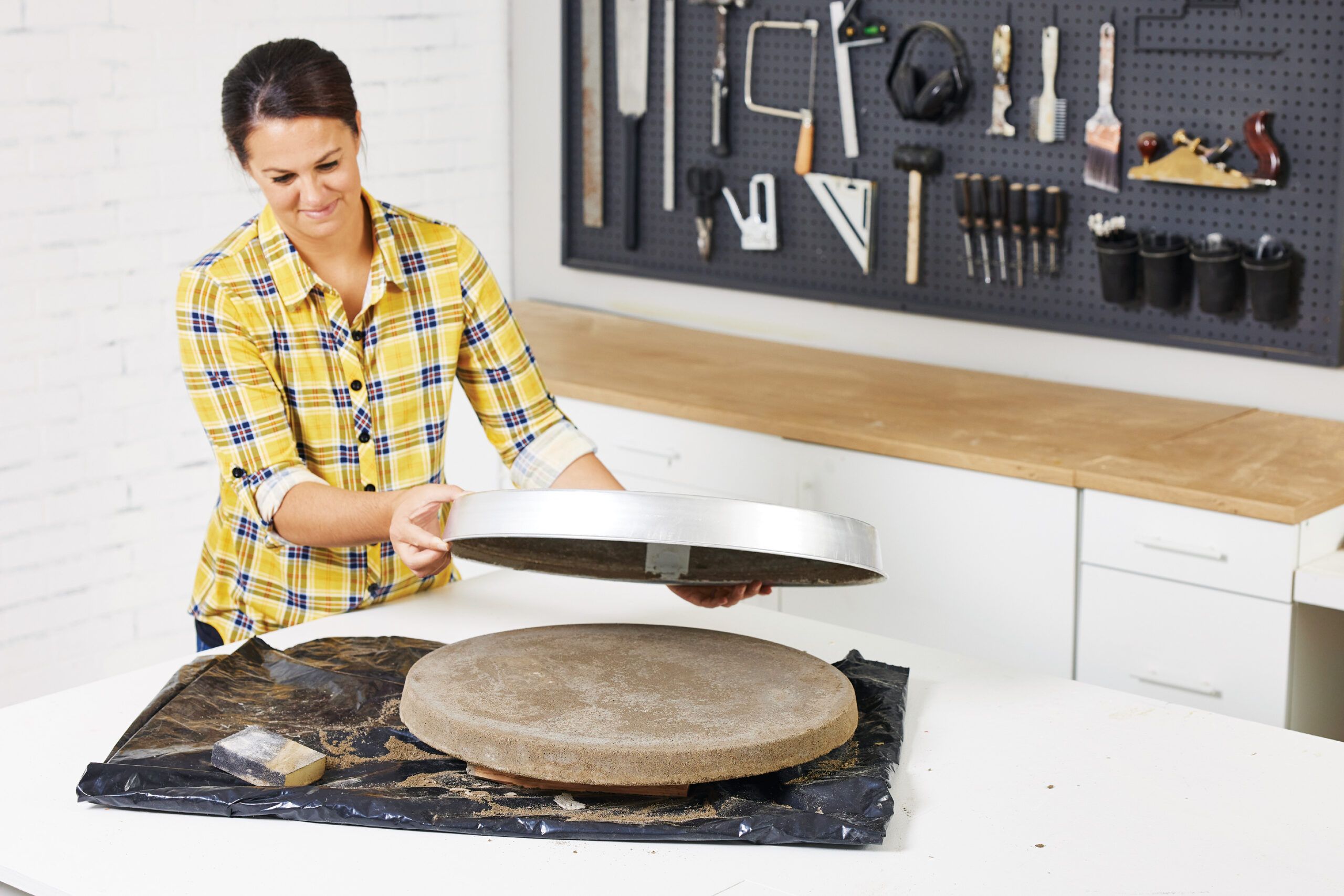 Step 3 of building a concrete table top