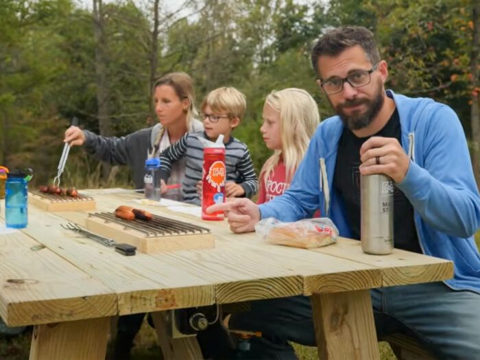 Picnic Table with Built in Grills