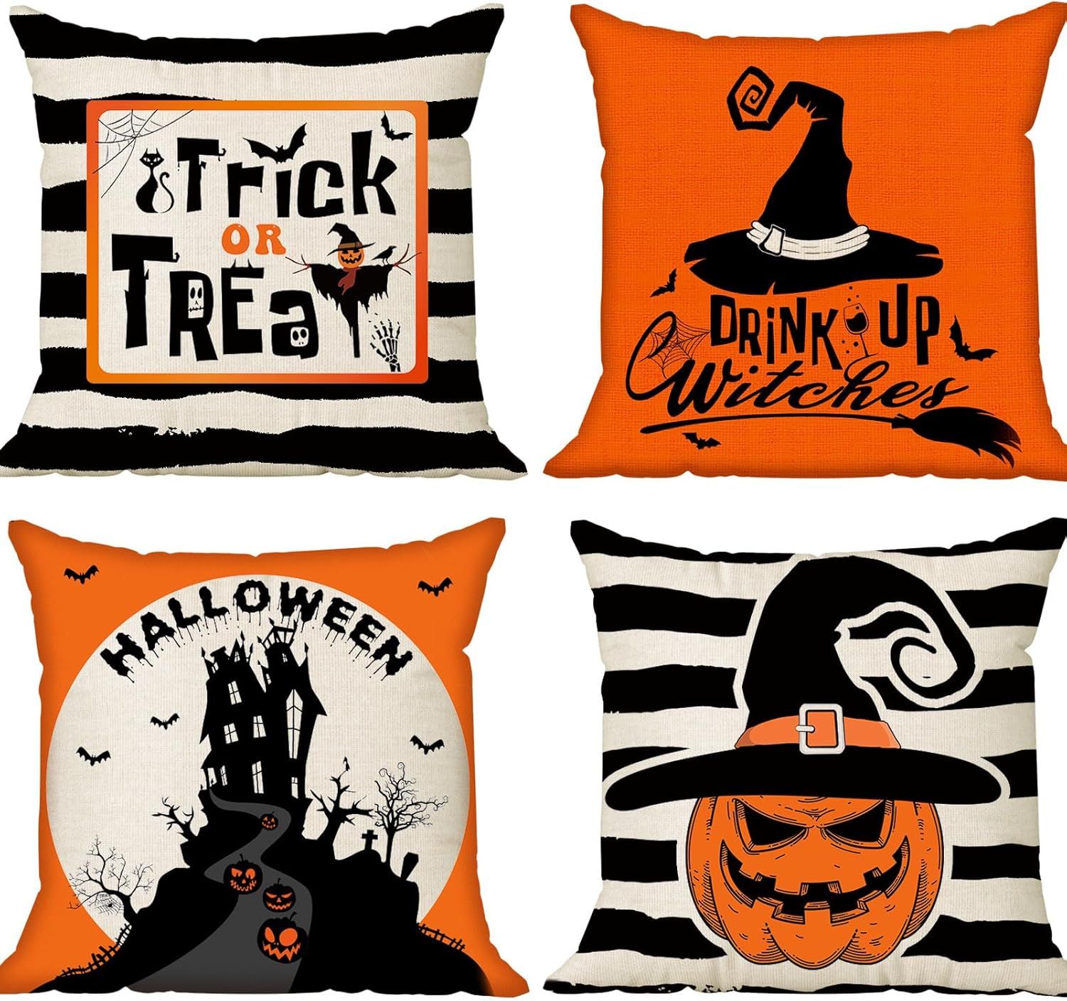 Happy Halloween Pillow Cover Set Logo