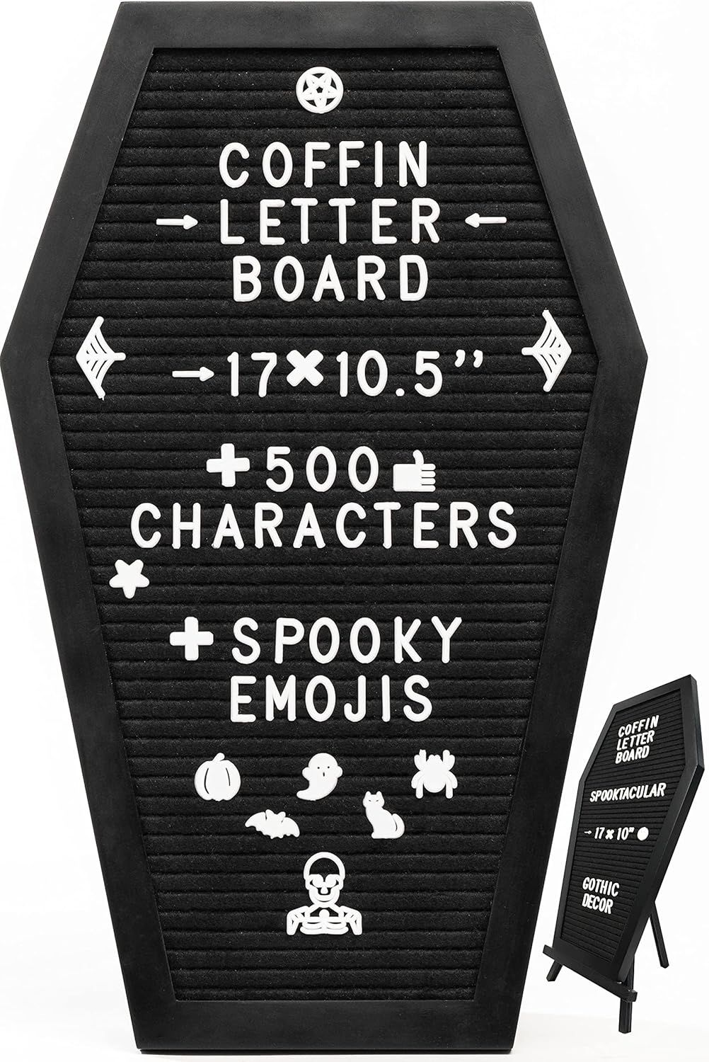 Black Felt Coffin Letter Board Logo