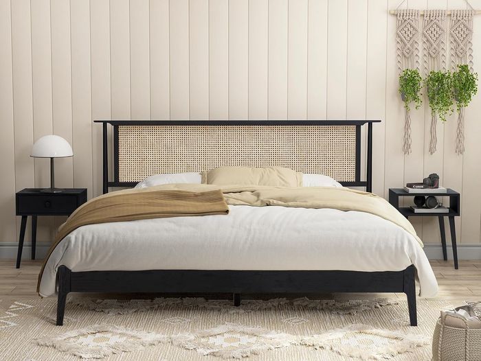 NTC Ruby Wooden Bed Frame with Headboard