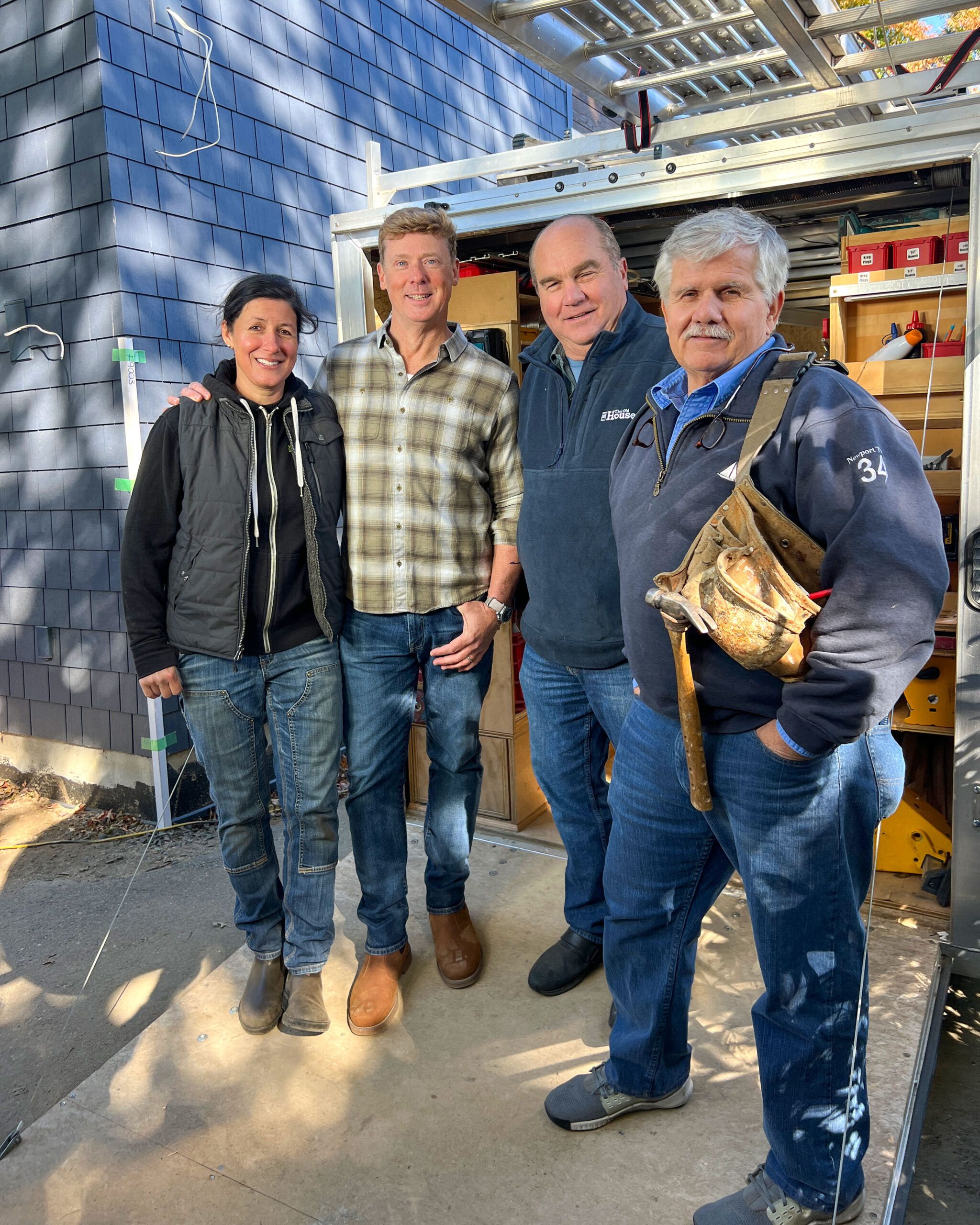 Jenn, Kevin, Richard, and Tom at the Ridgewood project house.