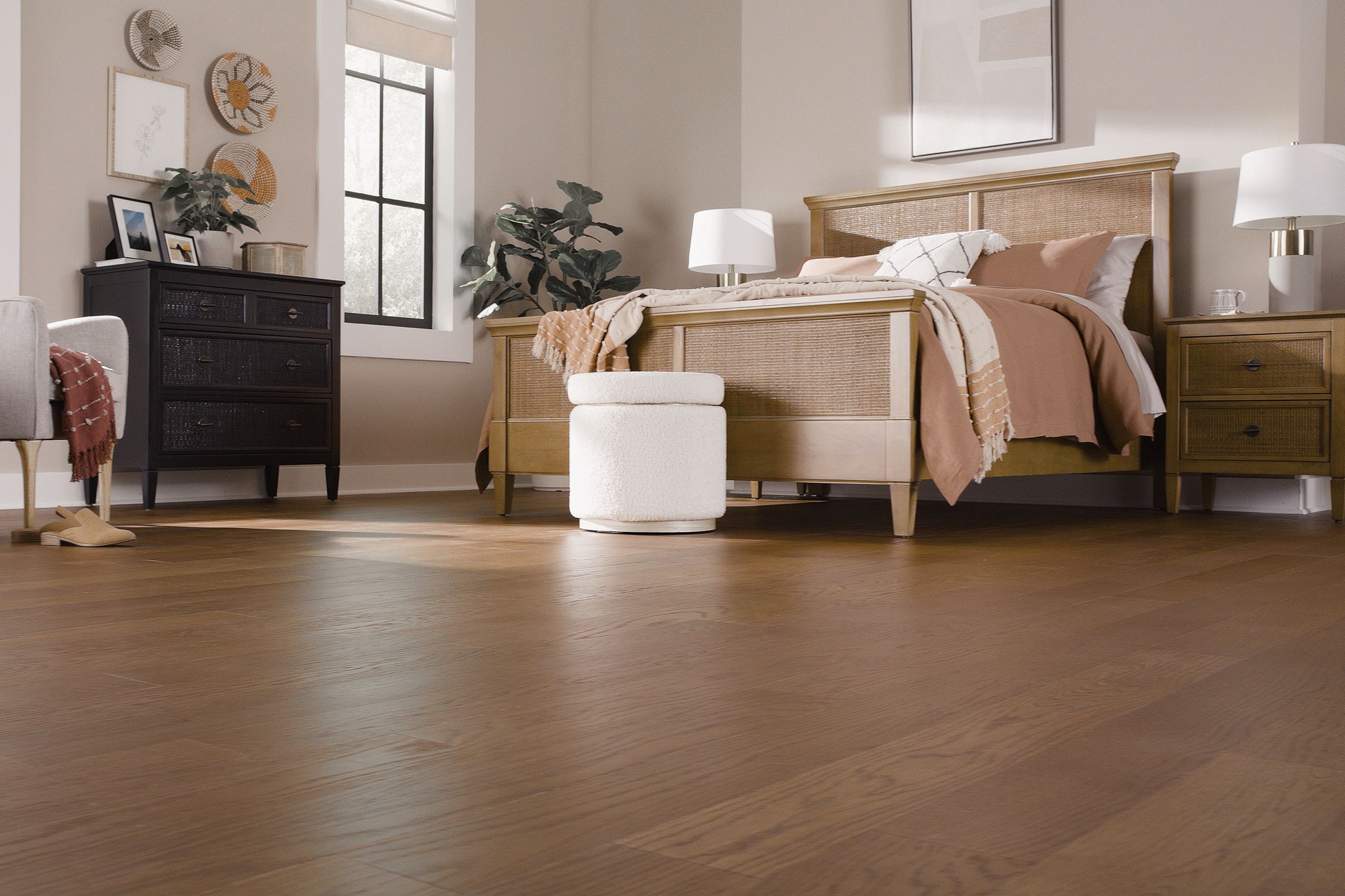 Bedroom with luxury vinyl flooring