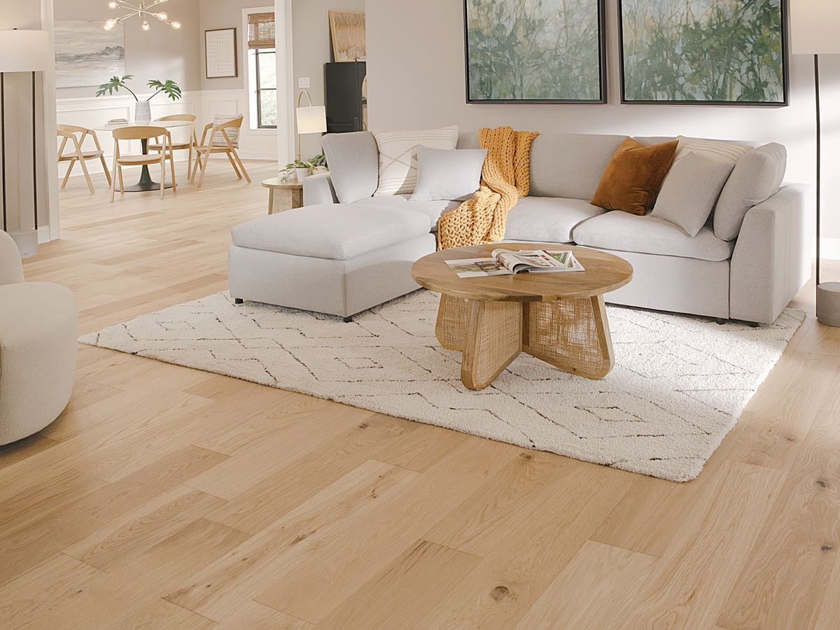 Living Room with luxury vinyl flooring