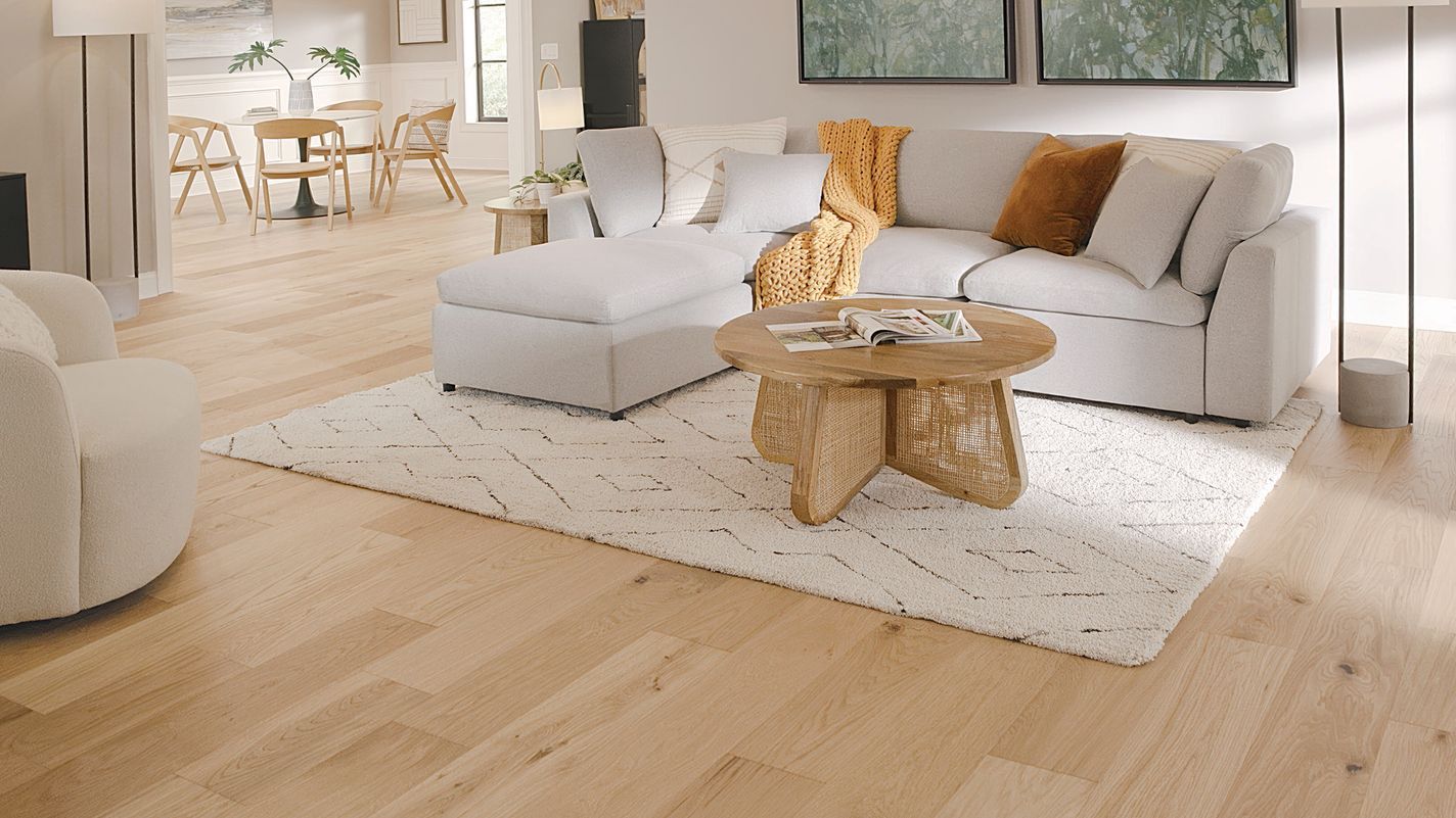 Living Room with luxury vinyl flooring