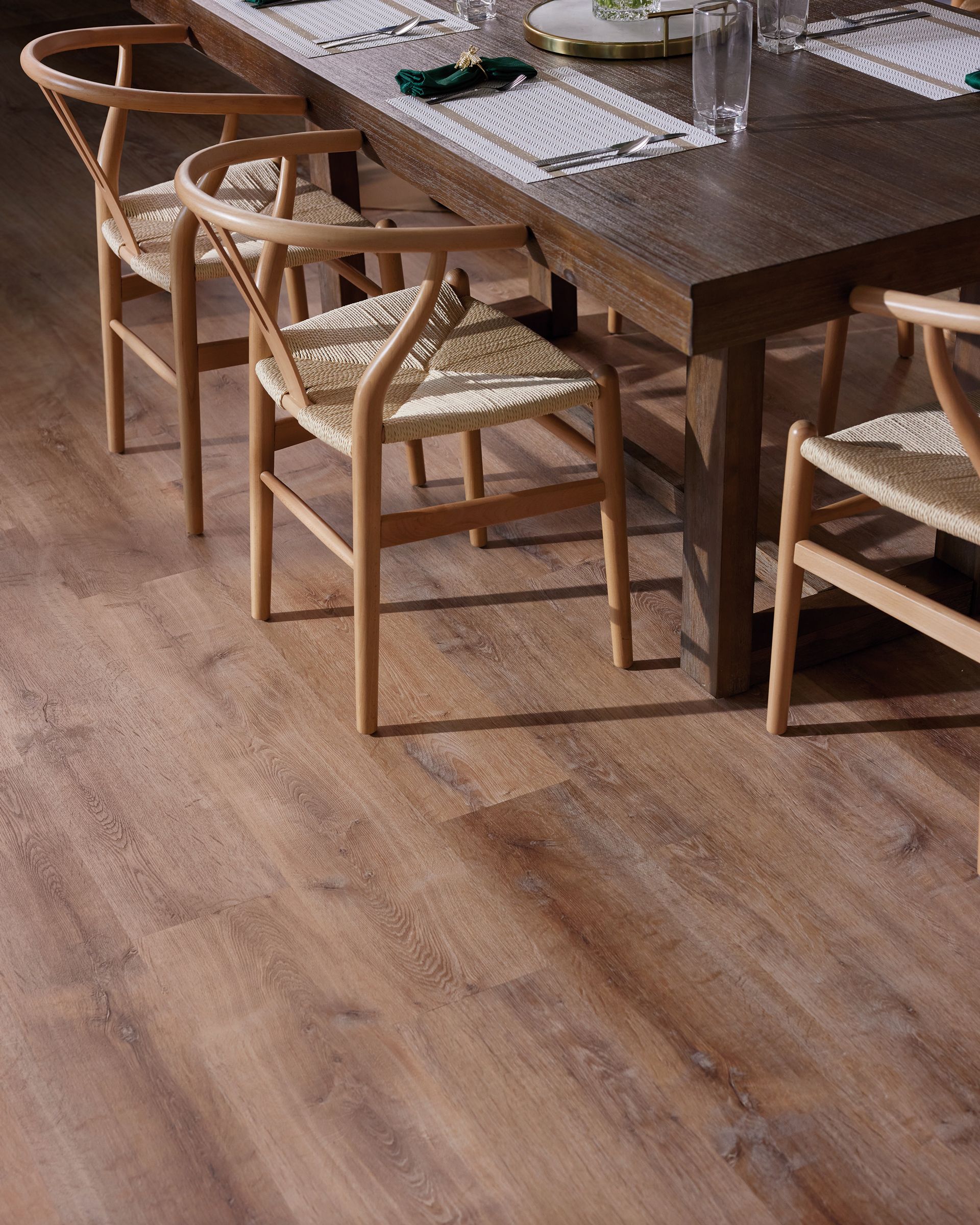 Dining room with luxury vinyl flooring