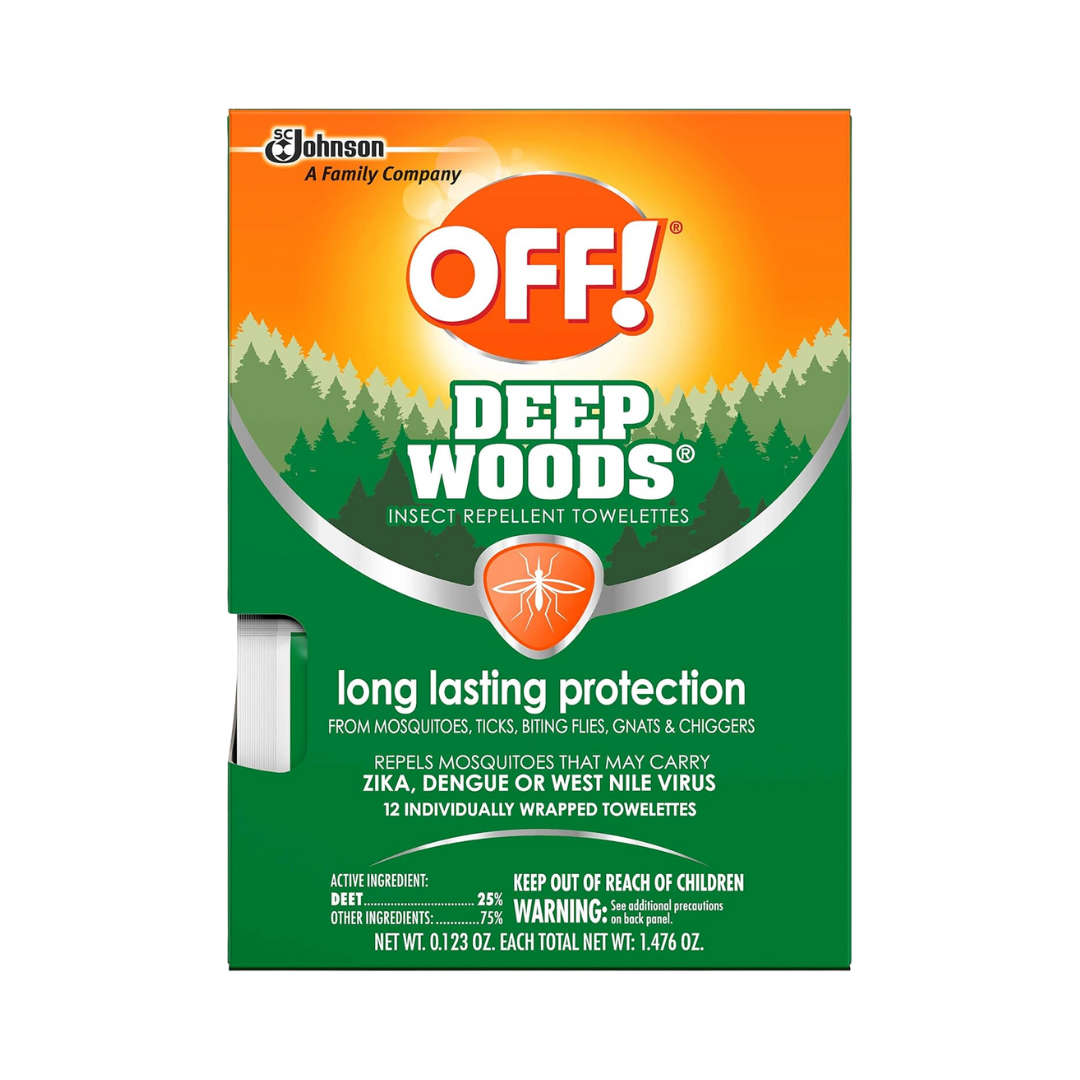 OFF! Deep Woods Mosquito and Insect Repellent Wipes Logo