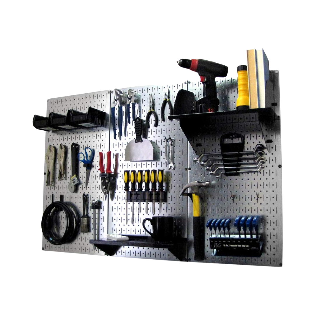 Wall Control 4-Foot Metal Pegboard Standard Tool Storage Kit Logo