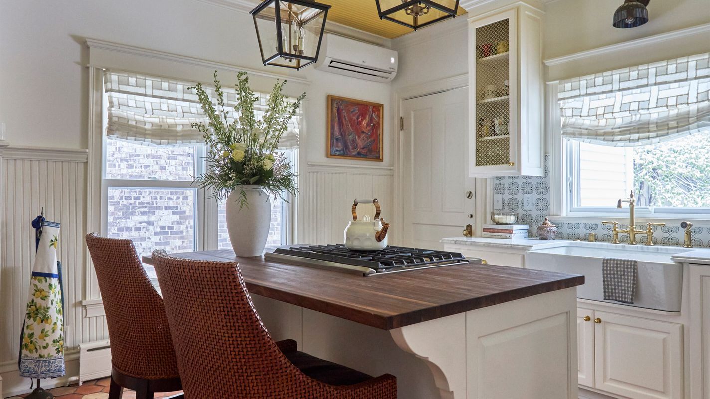 A newly renovated kitchen in a victorian home