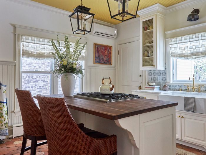 A newly renovated kitchen in a victorian home