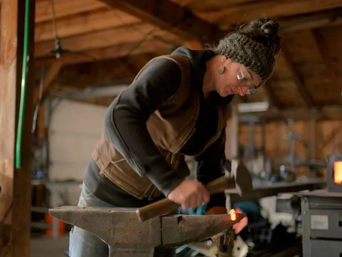 S23 E23: metalworker Shelby Barnhart at work